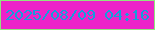 文字の大きさ：1、枠の色：91e57e、背景の色：ed23c9、文字の色：149edb 無料ブログパーツのブログ時計