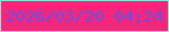 文字の大きさ：2、枠の色：91e7d1、背景の色：f5267b、文字の色：6352e4 無料ブログパーツのブログ時計