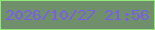文字の大きさ：5、枠の色：91e878、背景の色：708f6b、文字の色：7a5dec 無料ブログパーツのブログ時計