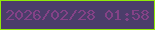 文字の大きさ：2、枠の色：91e909、背景の色：4b3d6a、文字の色：844287 無料ブログパーツのブログ時計