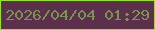文字の大きさ：2、枠の色：91e90a、背景の色：5c304c、文字の色：78954f 無料ブログパーツのブログ時計
