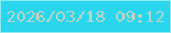 文字の大きさ：1、枠の色：91e9f0、背景の色：29d6ee、文字の色：b9d5c3 無料ブログパーツのブログ時計