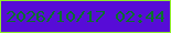 文字の大きさ：4、枠の色：91ed2a、背景の色：570cd7、文字の色：0b702d 無料ブログパーツのブログ時計