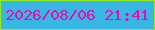 文字の大きさ：5、枠の色：91ee10、背景の色：38b6e7、文字の色：e40eaa 無料ブログパーツのブログ時計