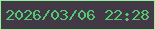文字の大きさ：2、枠の色：91f298、背景の色：433846、文字の色：52c972 無料ブログパーツのブログ時計