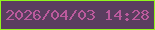文字の大きさ：3、枠の色：91f61d、背景の色：5a3e5f、文字の色：bb5a9d 無料ブログパーツのブログ時計