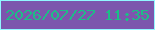 文字の大きさ：1、枠の色：91f7ff、背景の色：7c56ad、文字の色：1dbd87 無料ブログパーツのブログ時計