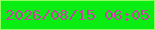 文字の大きさ：4、枠の色：91fb63、背景の色：09ed12、文字の色：c4469e 無料ブログパーツのブログ時計