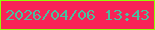 文字の大きさ：1、枠の色：91fc05、背景の色：f82257、文字の色：49c09f 無料ブログパーツのブログ時計