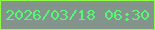 文字の大きさ：1、枠の色：91fc45、背景の色：85938d、文字の色：55f974 無料ブログパーツのブログ時計