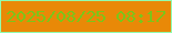 文字の大きさ：2、枠の色：91fcae、背景の色：e98907、文字の色：7cc519 無料ブログパーツのブログ時計