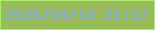 文字の大きさ：5、枠の色：91fe5e、背景の色：9bbb5b、文字の色：78acf9 無料ブログパーツのブログ時計