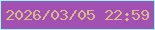 文字の大きさ：3、枠の色：91fef9、背景の色：a350b3、文字の色：d9b889 無料ブログパーツのブログ時計