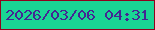 文字の大きさ：5、枠の色：92011d、背景の色：1ad594、文字の色：442593 無料ブログパーツのブログ時計