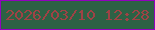 文字の大きさ：3、枠の色：9201be、背景の色：2d6145、文字の色：9f4245 無料ブログパーツのブログ時計