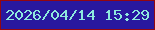 文字の大きさ：4、枠の色：920610、背景の色：28189f、文字の色：8ee9de 無料ブログパーツのブログ時計