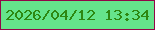 文字の大きさ：3、枠の色：920648、背景の色：65e48b、文字の色：2d8811 無料ブログパーツのブログ時計