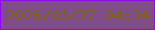 文字の大きさ：5、枠の色：9206f0、背景の色：804c89、文字の色：7b650c 無料ブログパーツのブログ時計