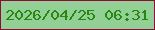 文字の大きさ：3、枠の色：920a39、背景の色：92d096、文字の色：2a8613 無料ブログパーツのブログ時計