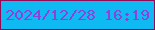 文字の大きさ：1、枠の色：920a53、背景の色：0fb9f1、文字の色：8d40da 無料ブログパーツのブログ時計