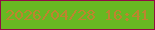文字の大きさ：1、枠の色：920c45、背景の色：68b822、文字の色：be842f 無料ブログパーツのブログ時計