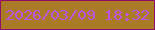 文字の大きさ：5、枠の色：920c6a、背景の色：aa7b27、文字の色：bf55e0 無料ブログパーツのブログ時計