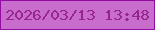 文字の大きさ：3、枠の色：920ca2、背景の色：c86dcb、文字の色：98248e 無料ブログパーツのブログ時計