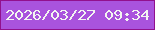 文字の大きさ：1、枠の色：92108d、背景の色：a953dd、文字の色：f3f5f1 無料ブログパーツのブログ時計