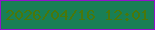 文字の大きさ：5、枠の色：9212cb、背景の色：197f55、文字の色：49770a 無料ブログパーツのブログ時計