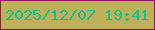 文字の大きさ：2、枠の色：921362、背景の色：beaf5d、文字の色：17c088 無料ブログパーツのブログ時計