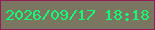 文字の大きさ：2、枠の色：921d58、背景の色：7b7660、文字の色：11ff78 無料ブログパーツのブログ時計
