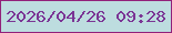 文字の大きさ：1、枠の色：92217a、背景の色：bddddf、文字の色：7b3595 無料ブログパーツのブログ時計