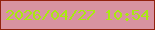 文字の大きさ：2、枠の色：92220f、背景の色：d893a1、文字の色：a8ea10 無料ブログパーツのブログ時計