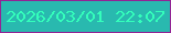 文字の大きさ：1、枠の色：922495、背景の色：29b9af、文字の色：34febb 無料ブログパーツのブログ時計