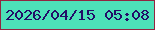 文字の大きさ：2、枠の色：922540、背景の色：4de1b8、文字の色：230c68 無料ブログパーツのブログ時計