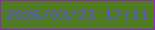文字の大きさ：4、枠の色：9225bb、背景の色：517c21、文字の色：5756d0 無料ブログパーツのブログ時計