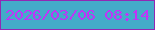 文字の大きさ：4、枠の色：9227b4、背景の色：44abc9、文字の色：c034f7 無料ブログパーツのブログ時計