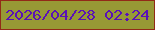 文字の大きさ：1、枠の色：922a17、背景の色：979935、文字の色：5a11b7 無料ブログパーツのブログ時計