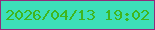 文字の大きさ：2、枠の色：922b7b、背景の色：3ddfb9、文字の色：3fb61f 無料ブログパーツのブログ時計