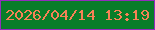 文字の大きさ：2、枠の色：922dbc、背景の色：087d29、文字の色：f78256 無料ブログパーツのブログ時計