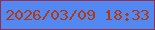 文字の大きさ：2、枠の色：922f50、背景の色：5288f2、文字の色：b6370e 無料ブログパーツのブログ時計