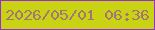 文字の大きさ：3、枠の色：9230d5、背景の色：c9d314、文字の色：9f7773 無料ブログパーツのブログ時計