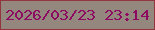 文字の大きさ：5、枠の色：92353c、背景の色：94877d、文字の色：8e0b62 無料ブログパーツのブログ時計