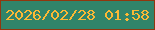 文字の大きさ：5、枠の色：92360e、背景の色：31846a、文字の色：feb934 無料ブログパーツのブログ時計