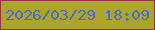文字の大きさ：5、枠の色：923640、背景の色：aba52d、文字の色：466fc0 無料ブログパーツのブログ時計