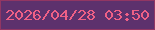 文字の大きさ：5、枠の色：923663、背景の色：5d316d、文字の色：ef6086 無料ブログパーツのブログ時計