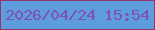 文字の大きさ：2、枠の色：92366d、背景の色：5e9ddd、文字の色：7f4fb5 無料ブログパーツのブログ時計