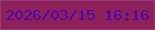 文字の大きさ：1、枠の色：923778、背景の色：8f215a、文字の色：4c09ae 無料ブログパーツのブログ時計