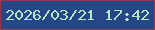文字の大きさ：3、枠の色：92394f、背景の色：264685、文字の色：b1e9c4 無料ブログパーツのブログ時計
