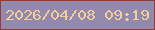 文字の大きさ：3、枠の色：923c32、背景の色：9389ad、文字の色：f2cf99 無料ブログパーツのブログ時計